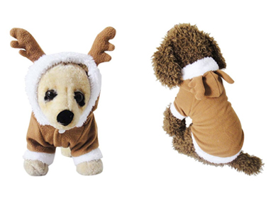 Mangostyle Pet Costumes Dog Christmas Suit Dog Elk Santa Costume Polar Fleece Fit for Puppy Dog 