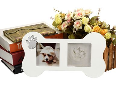  Mogoko Dog Or Cat Paw Prints Pet Wall Frame With Clay Imprint Kit, Perfect Keepsake picture Frame for Pet Lovers 