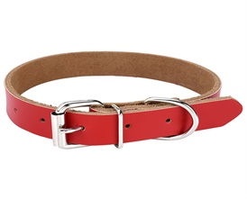 Mogoko PU Leather Waterproof PVC Buckle Dog Pet Collar -- 3 Adjustable Sizes 4 Color for Small, Medium or Large dog(M Fits 11.8